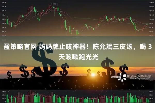 盈策略官网 妈妈牌止咳神器！陈允斌三皮汤，喝 3 天咳嗽跑光光